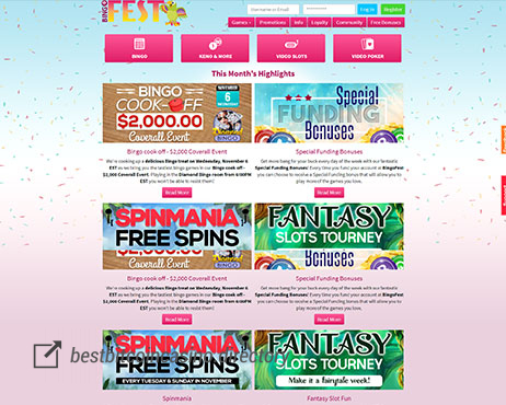 Bingofest Casino Screen